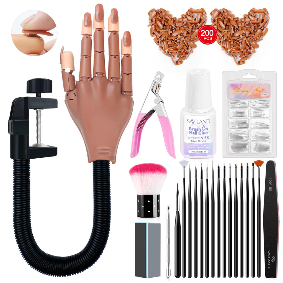SAVILAND front view hand with tips showing realistic practice setup and convenience