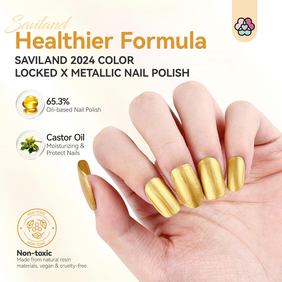 SAVILAND brush close-up delivering precise strokes for neat nail edges and controlled application