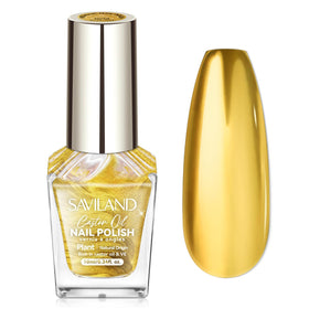 SAVILAND front packaging showing gold metallic polish and compact bottle benefit quick application