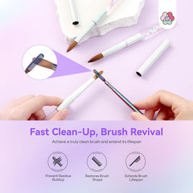 SAVILAND brush applying acrylic extension, smooth shaping and even coverage