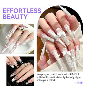 SAVILAND brush in use applying acrylic for smooth extension shaping and control