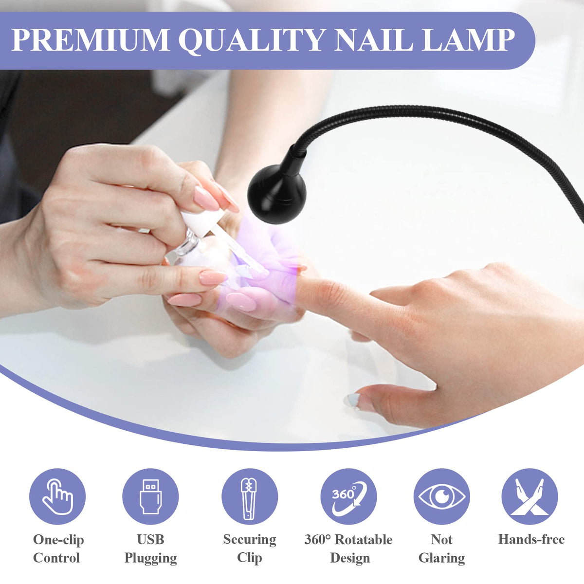 SAVILAND lamp in use curing gel polish for quick, even manicure results