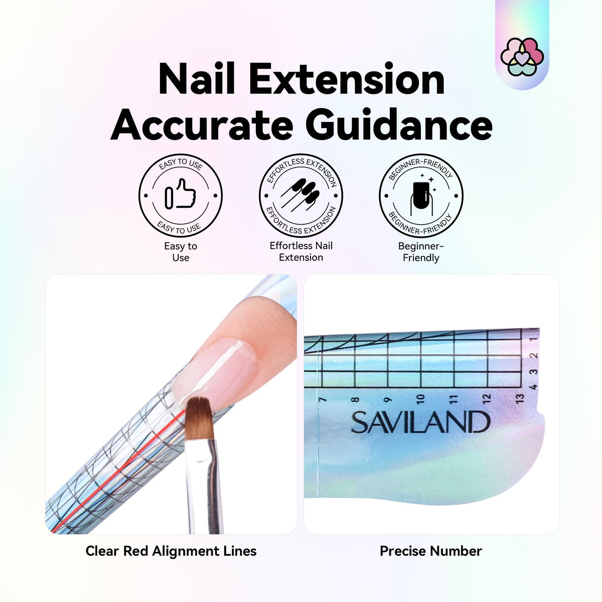 SAVILAND forms in use sculpting poly gel for steady extensions