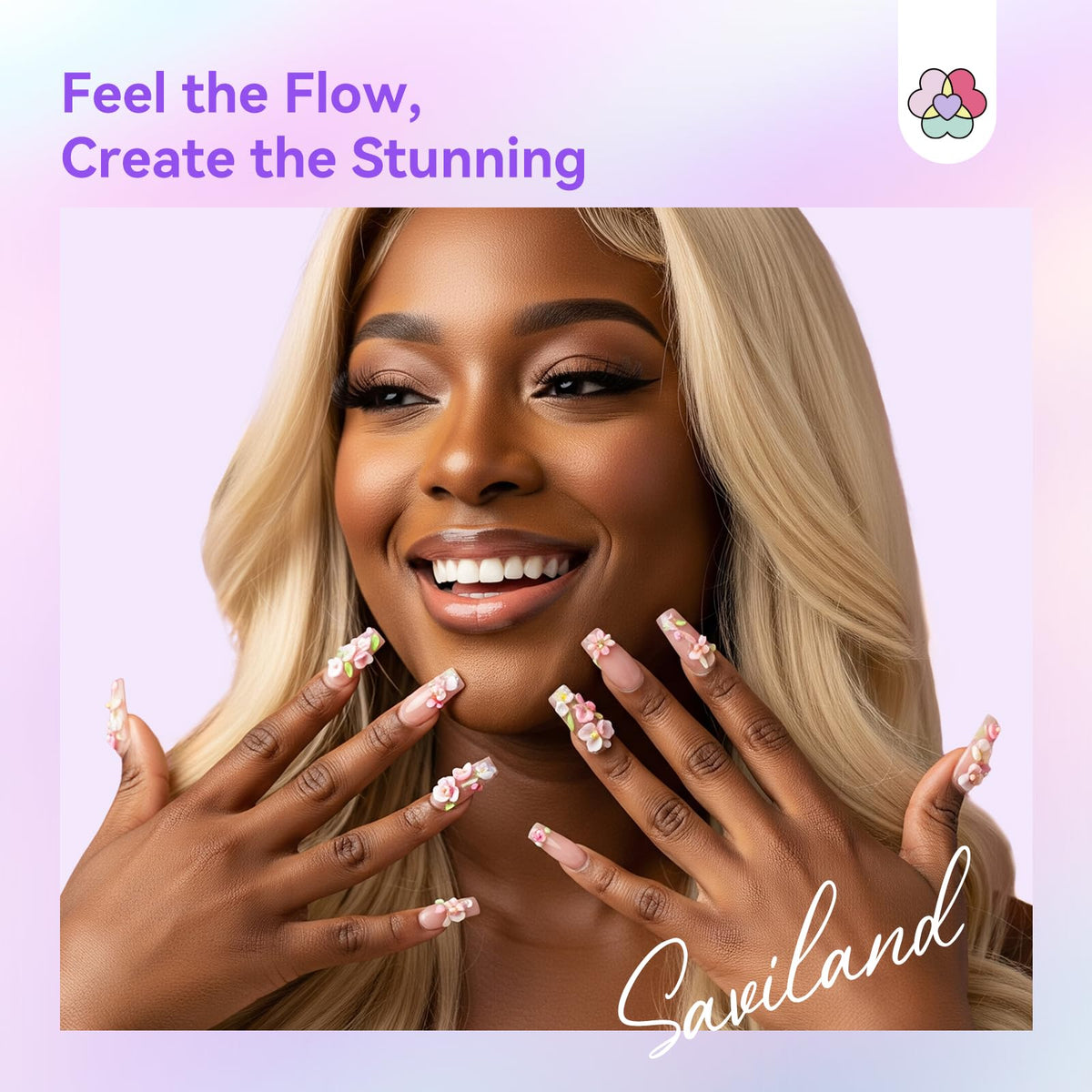 SAVILAND brushes on salon workspace, professional-ready tools for nail artists