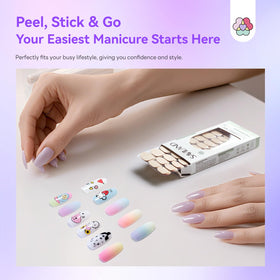 SAVILAND lifestyle photo of woman wearing press-on nails for long-lasting confidence