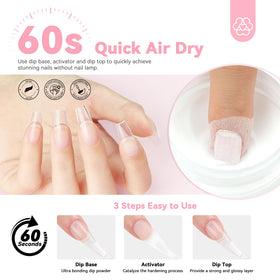 SAVILAND bottles of base activator and top coat with brushes for fast no-lamp curing