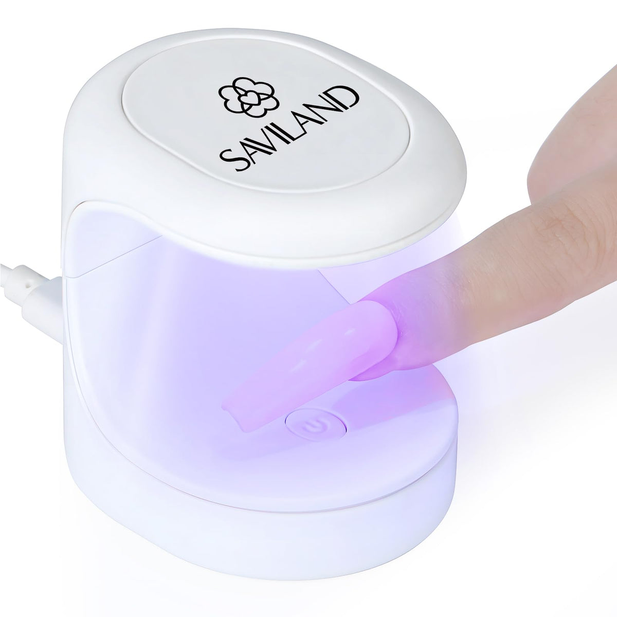 Saviland mini lamp front view showing compact design and portability benefit