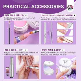 SAVILAND nail forms and tools detail, organized supplies for clean sculpting
