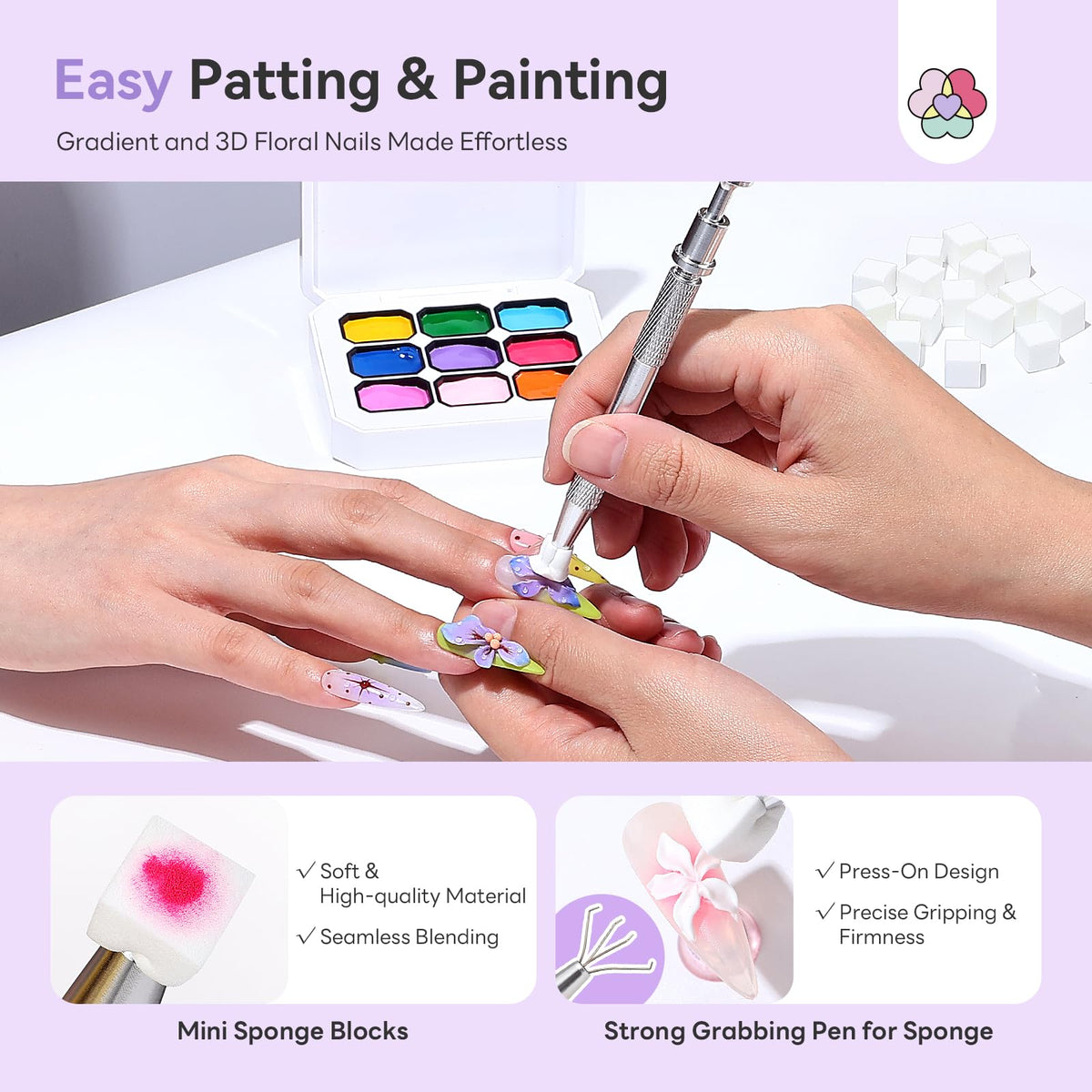 SAVILAND ombre nails in use illustrating clean gradient results