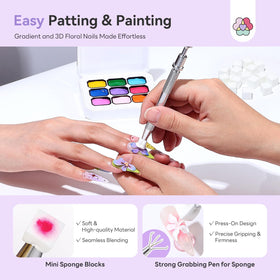 SAVILAND ombre nails in use illustrating clean gradient results
