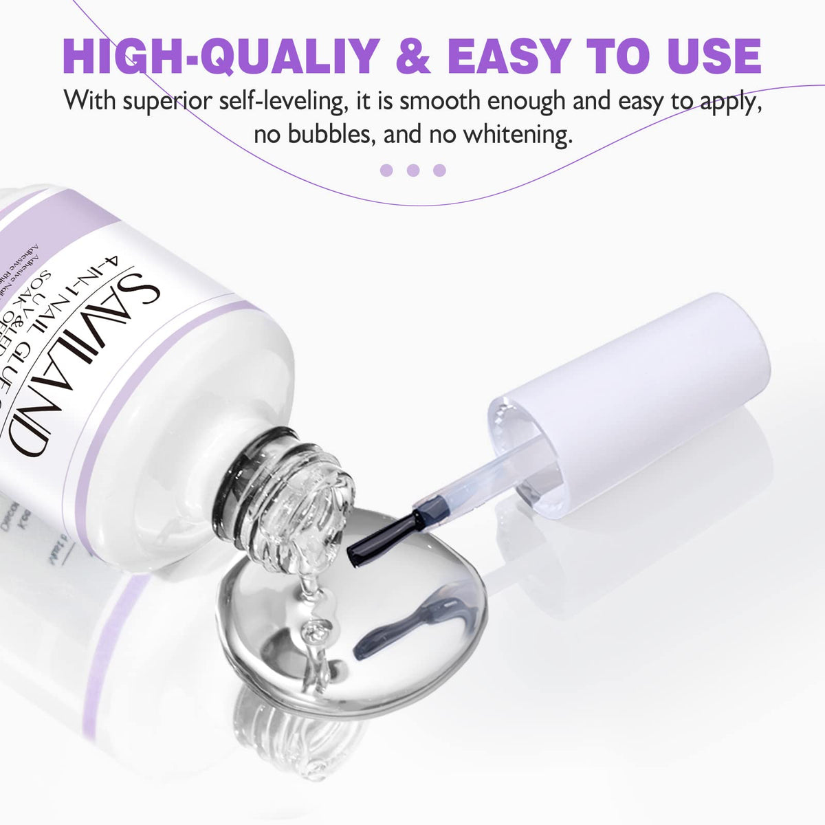SAVILAND press-on nails after curing showing long-lasting hold