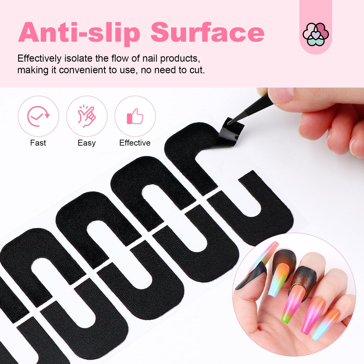 SAVILAND size comparison on fingers showing coverage and suitability for most nail sizes