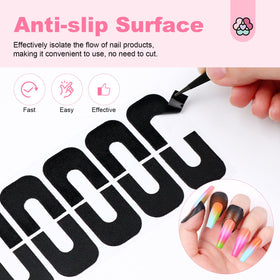 SAVILAND size comparison on fingers showing coverage and suitability for most nail sizes