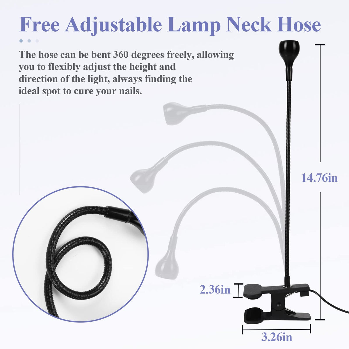 SAVILAND lamp held next to hand to show scale and travel-friendly size