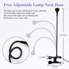 SAVILAND lamp held next to hand to show scale and travel-friendly size