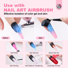 SAVILAND included scissors next to guards illustrating customizable fit for any nail