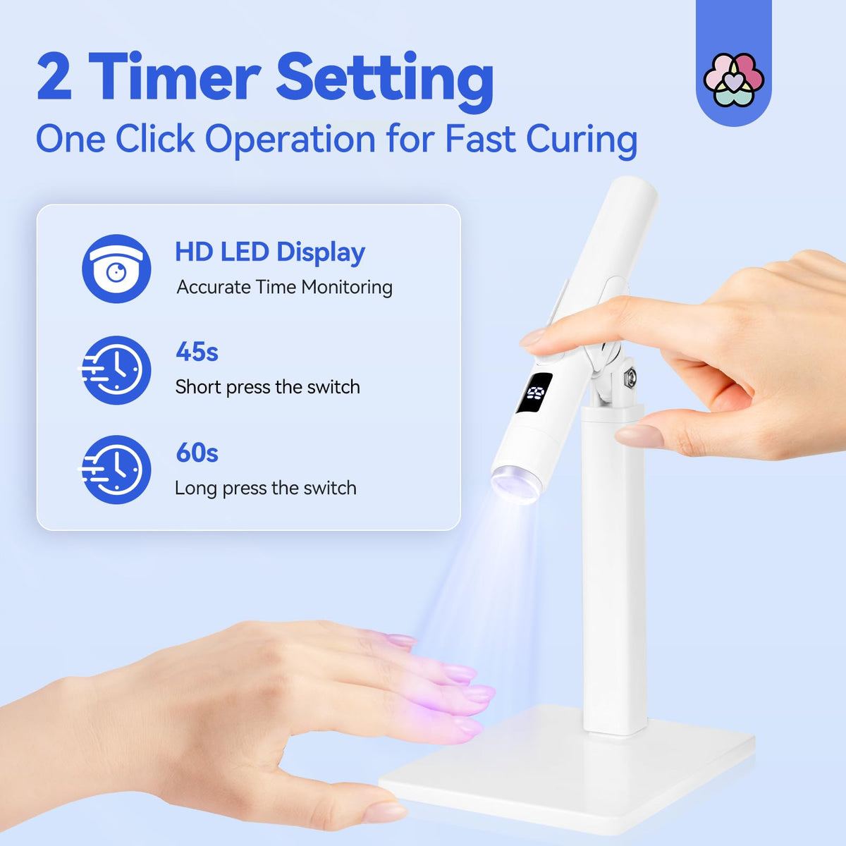 SAVILAND silicone stamp attachment displayed for easy nail art stamping