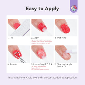 SAVILAND before and after dip powder nails showing clean, healthy results