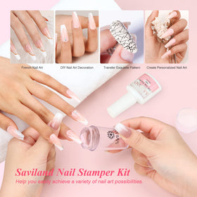 Saviland close-up of jelly silicone stamper head for precise tip transfer