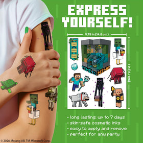 Savvi Minecraft applying tattoo with water demonstrating easy use