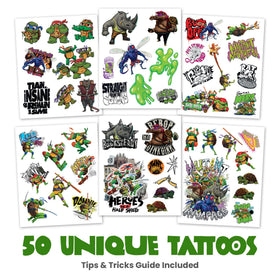 Savvi close-up of tattoo sheet artwork, demonstrates vivid colors and detail