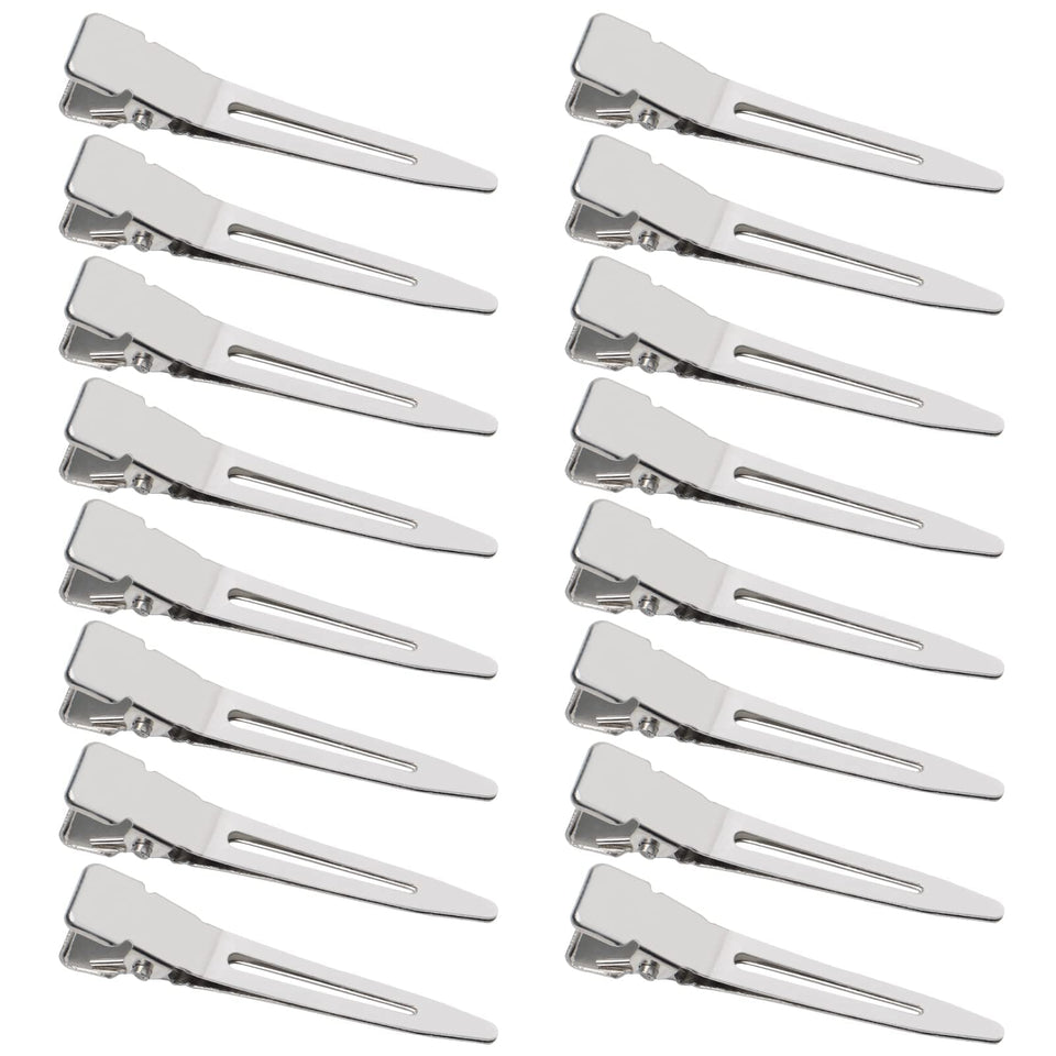 SBYURE front view of 100-pack silver duckbill clips showing value and quantity benefit