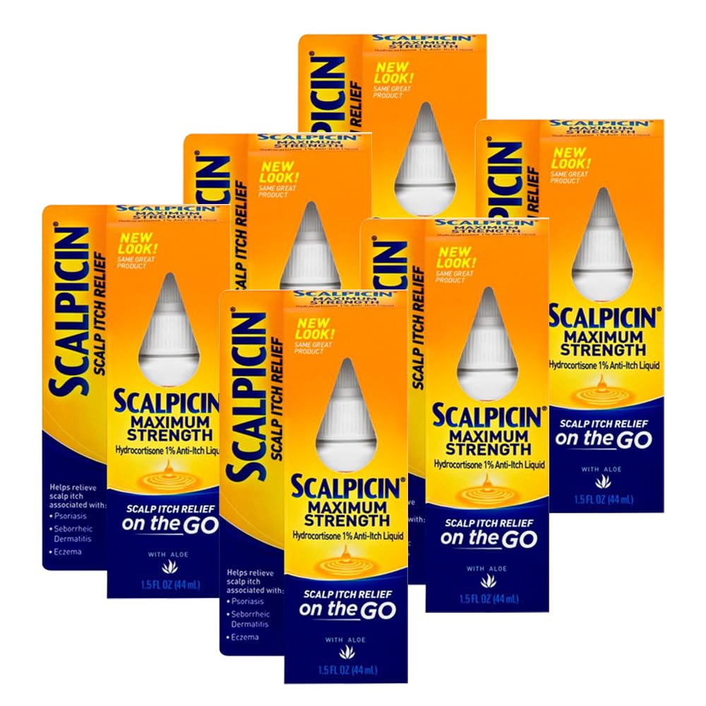 Scalpicin front bottle showing product branding and compact size benefit