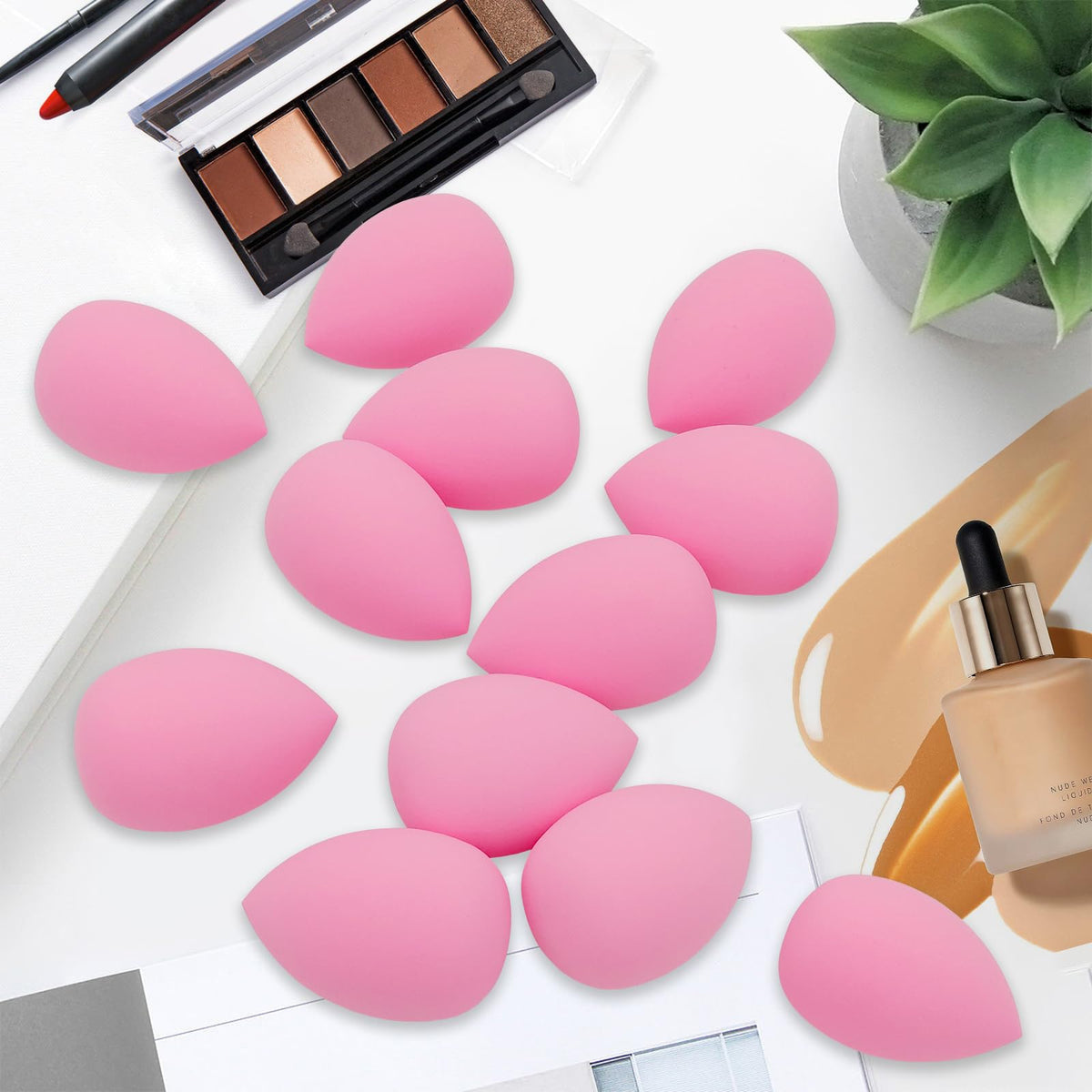 Scartink sponges arranged on vanity to show everyday beauty routine