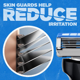 Schick Hydro 5 hydrating gel strip detail showing long-lasting lubrication