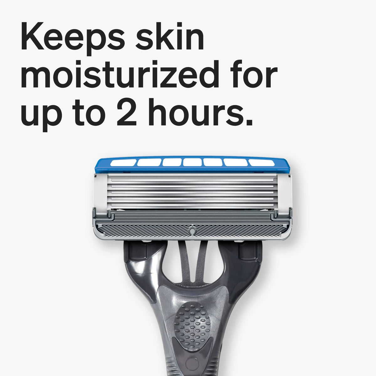 Schick Hydro 5 razor held in hand to show scale and comfortable handling benefit