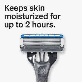Schick Hydro 5 razor held in hand to show scale and comfortable handling benefit