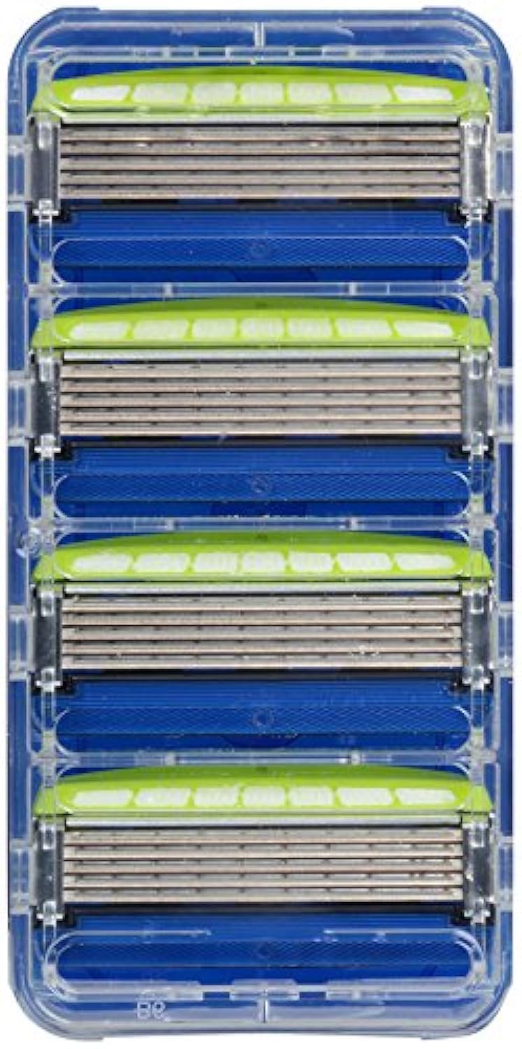 Schick Hydro 5 sensitive front packaging showing four refill cartridges and comfort features