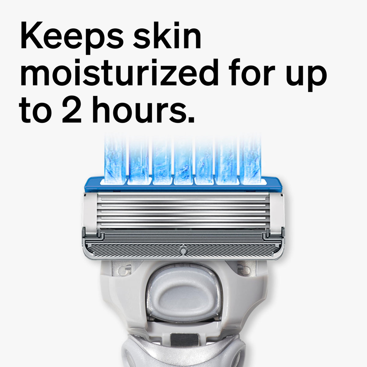 Schick Hydro in-use shaving on jawline demonstrating reduced irritation