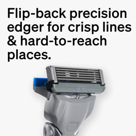 Schick Hydro precision edger demonstration creating crisp facial lines