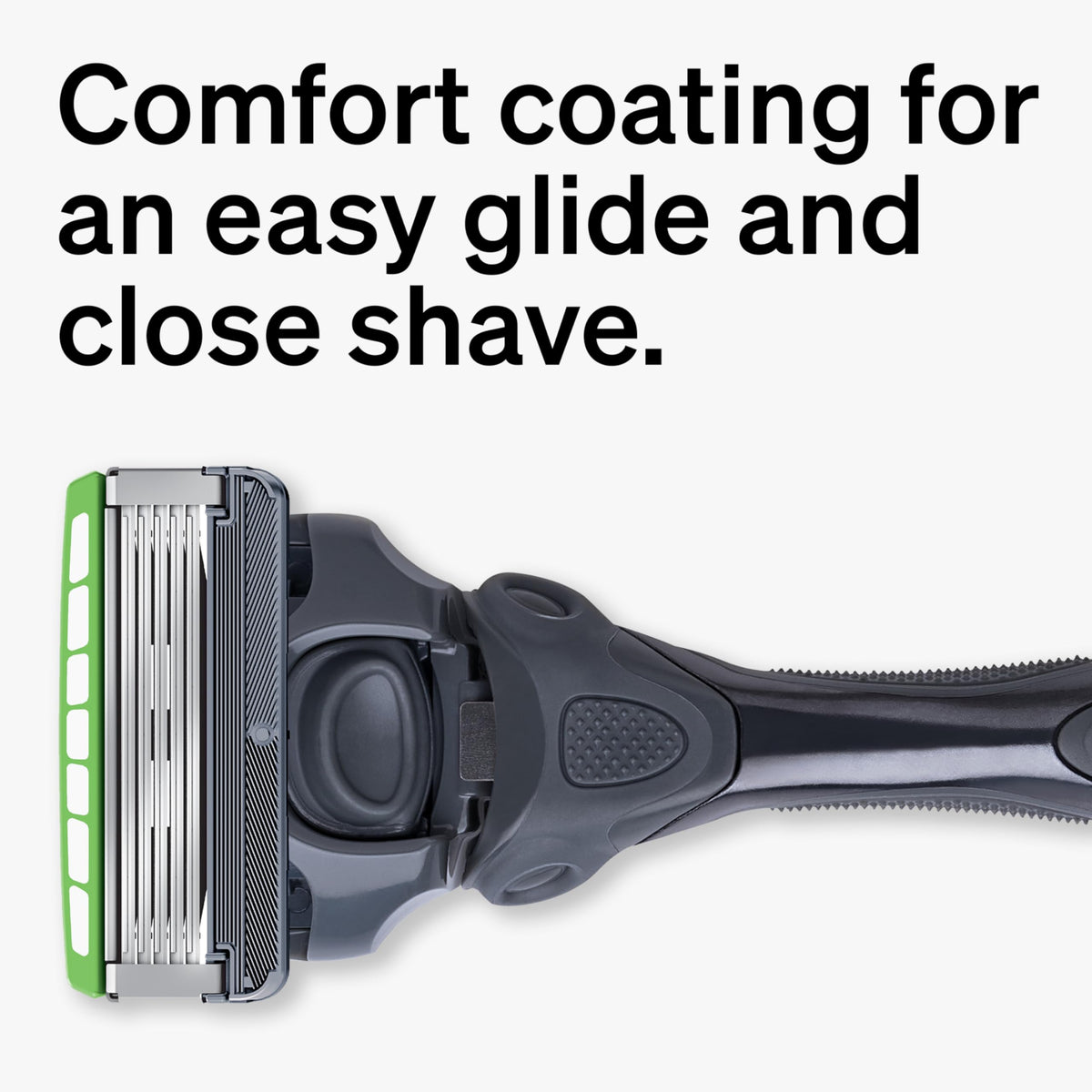 schick Hydro Sensitive close-up of five blades highlighting smooth, close shave benefit