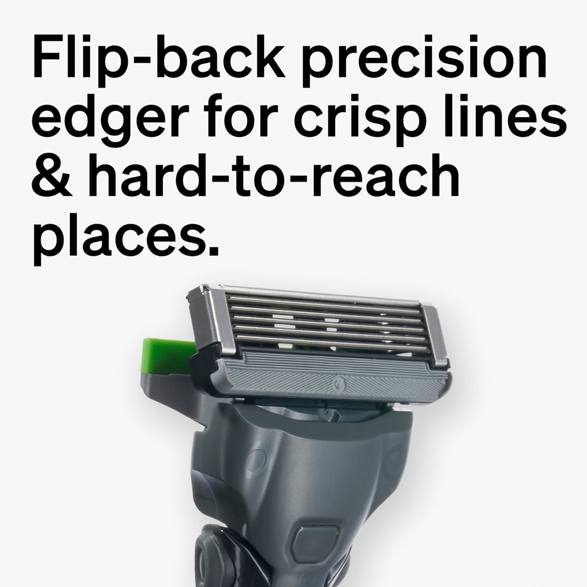 schick Hydro Sensitive flip back precision edger revealing narrow edge for detailing