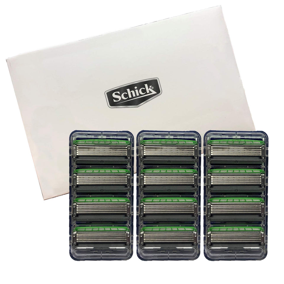 Schick front packaging showing 12-refill supply and value