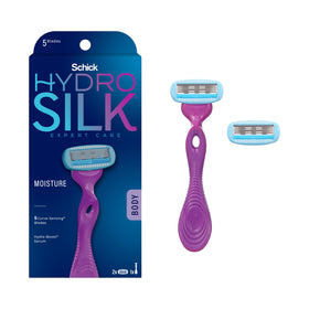 Schick Hydro Silk front packaging showing product and benefits