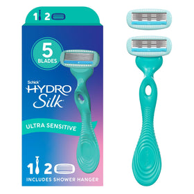 schick ergonomic handle textured grip for steady, non-slip shaving