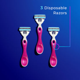 Schick Hydro Silk razor in hand to show compact size and control