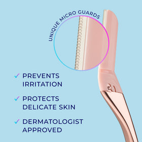 Schick Hydro Silk wand held in hand to show size and ergonomic balance