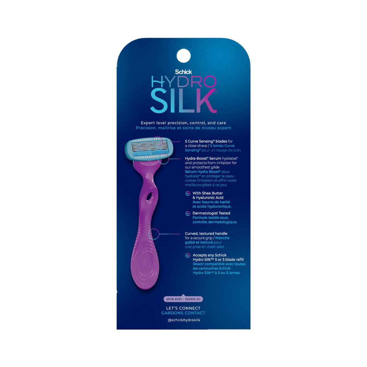 Schick Hydro Silk lifestyle bathroom setup highlighting daily use