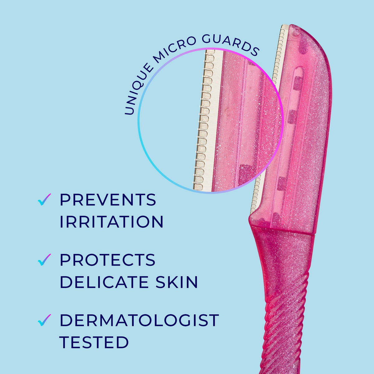 Flat lay of Schick Hydro Silk package contents showing nine razors included