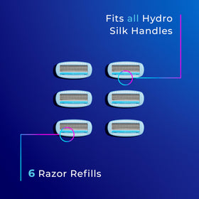 Schick Hydro Silk cartridge held in hand demonstrating compact size and scale