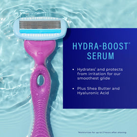 Schick Hydro Silk Hydra-Boost serum strip detail for added hydration