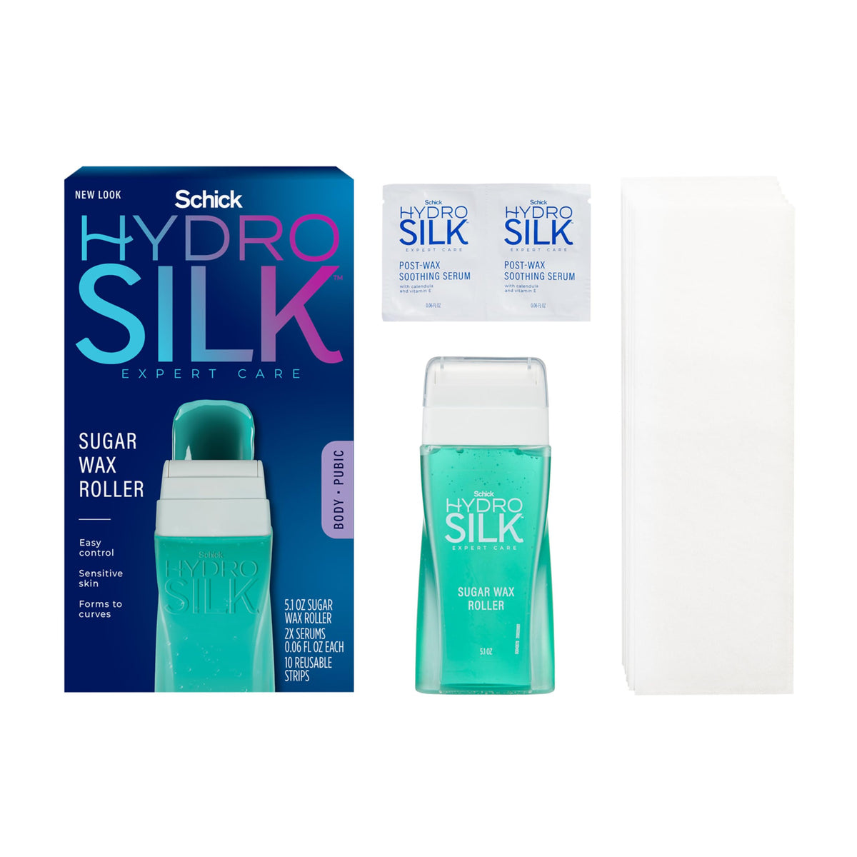 Schick Hydro Silk front packaging showing kit contents and benefits