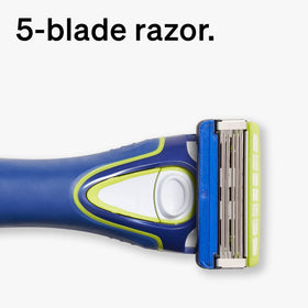 Schick Hydro 5 flip-back trimmer detailed shot for precise edging benefit