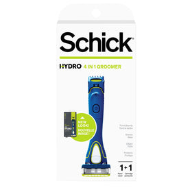 Schick Hydro 5 front view showing razor and groomer for versatile grooming benefits