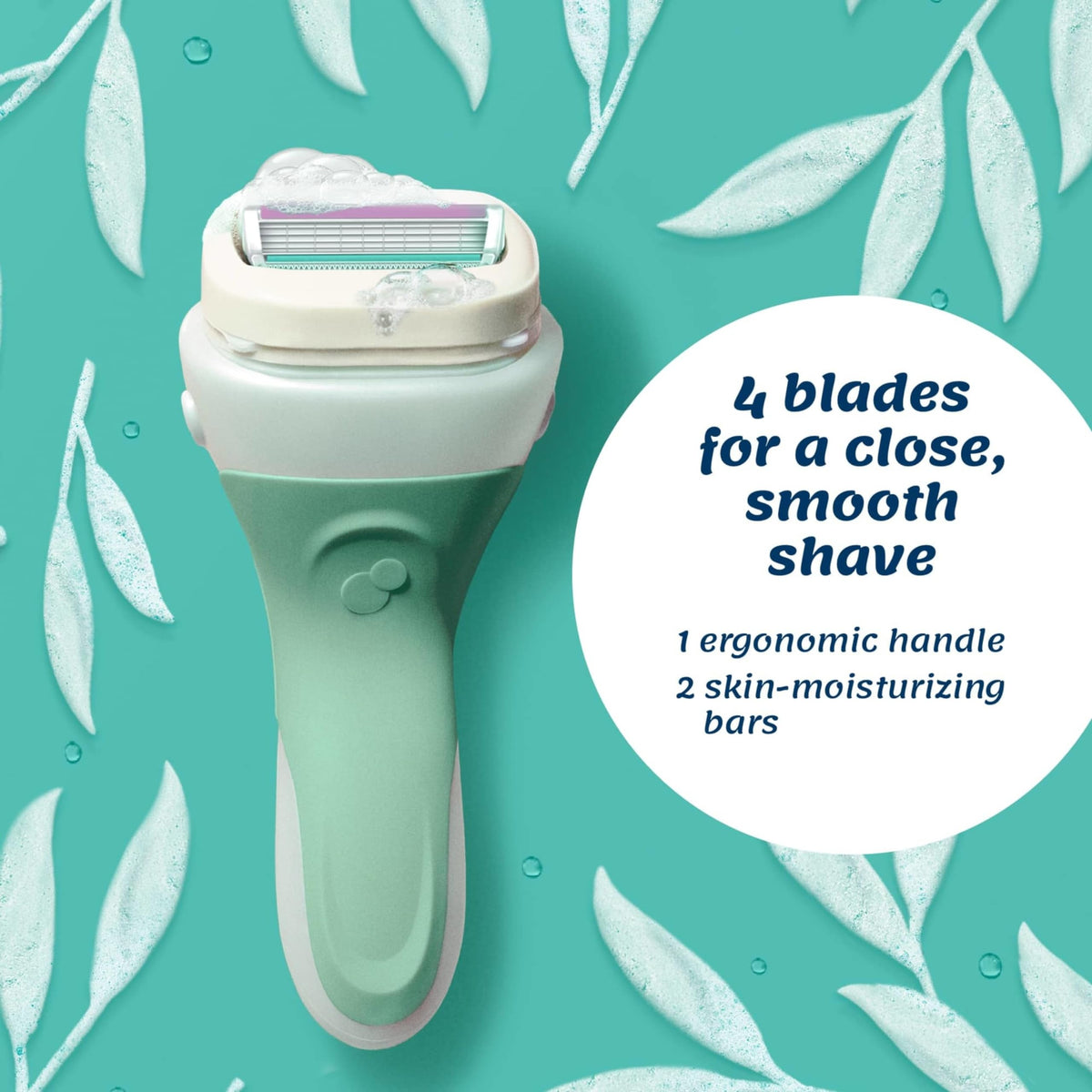 Schick Intuition conditioning solid texture demonstrating moisturizing action
