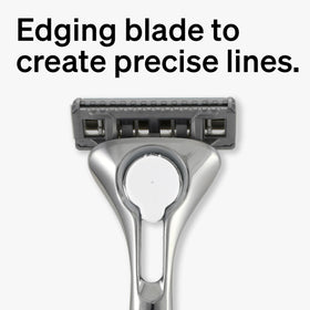 Schick Quattro in use on jawline demonstrating pivoting head for contour-following comfort
